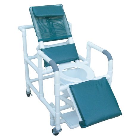 Reclining shower discount chair with wheels