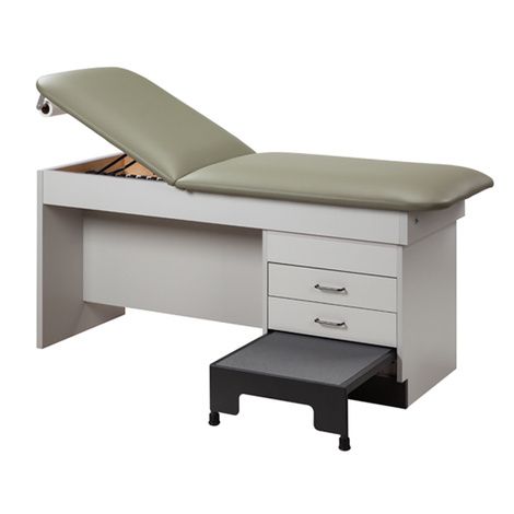 Clinton 9402 Manual Back Treatment Table with Integral Step Stool