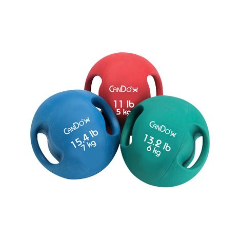 CanDo Molded Dual Handle Medicine Ball