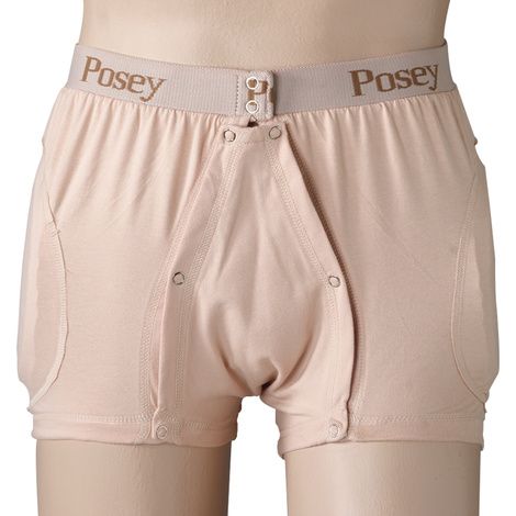 Posey Hipsters Incontinent Brief with High Durability Poron Removable Pad