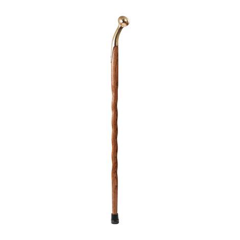 Mabis DMI Briggs Brazos Twisted Oak Walking Cane With Hame Top