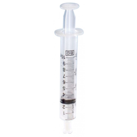 BD Clear Oral Syringe with Tip Cap