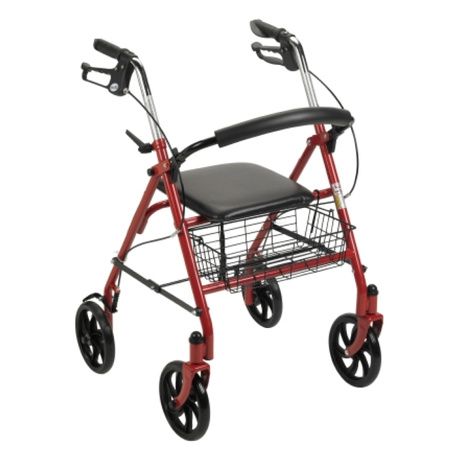 Mckesson Durable Steel Four-Wheel Folding Rollator