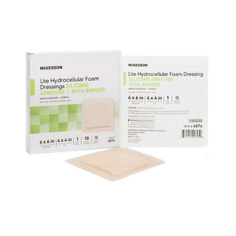 McKesson Lite Hydrocellular Silicone Adhesive Foam Dressing