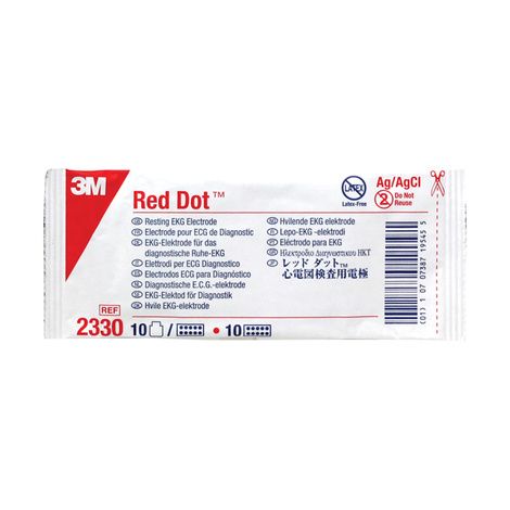 3M Red Dot Tab Style Resting EKG Electrodes