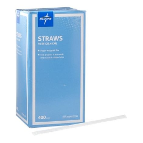 Medline Flexible Plastic Drinking Straws