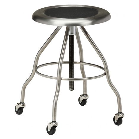 Clinton Stainless Steel Stool with Casters