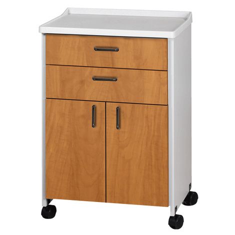 Clinton Molded Top Mobile Treatment Cabinet with Two Doors and Two Drawers