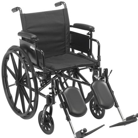 Drive Cruiser X4 Lightweight Dual-Axle Wheelchair With Elevating Legrests