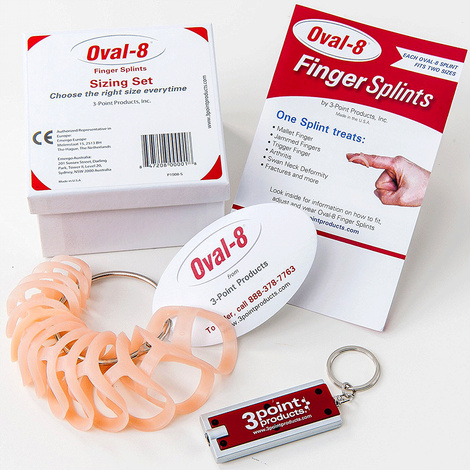 3pp Oval 8 Finger Splint Sizing Set