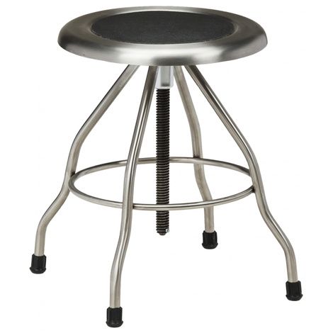Clinton Stainless Steel Stool with Rubber Feet