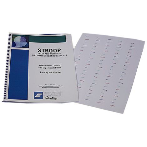 Stoelting Stroop Color And Word Test Kit