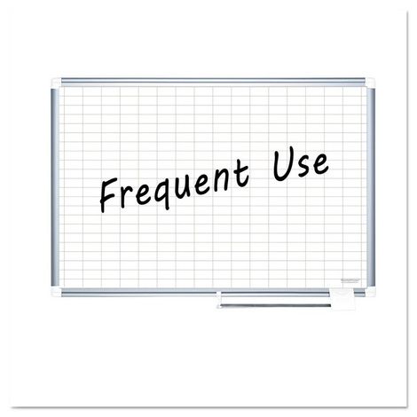 MasterVision Gridded Magnetic Steel Dry Erase Planning Board