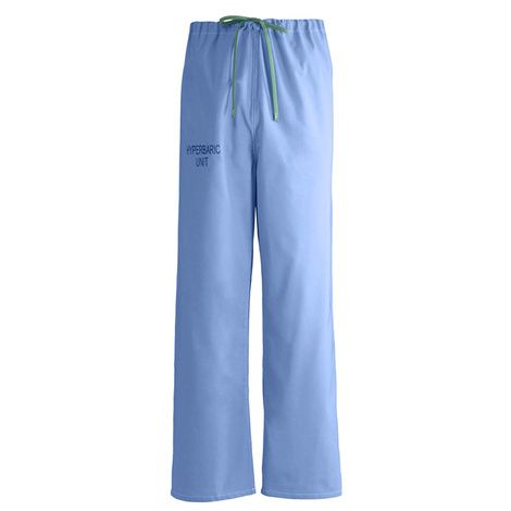 Medline Unisex Reversible Hyperbaric Drawstring Pants - Ceil Blue