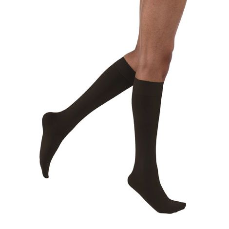 BSN Jobst Opaque SoftFit 15-20 mmHg Closed Toe Black Knee High Compression Stockings