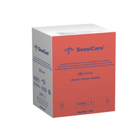 Medline SensiCare Stretch Sterile Powder-Free Vinyl Exam Gloves