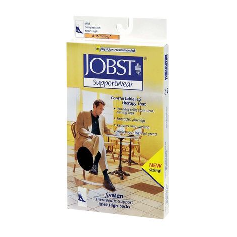 BSN Jobst for Men Classic Supportwear Closed Toe Knee High 8-15 mmHg Mild Compression Socks