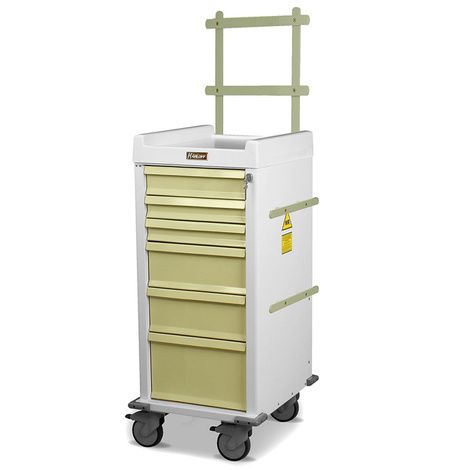 Harloff MR-Conditional Narrow Six Drawer Anesthesia Cart