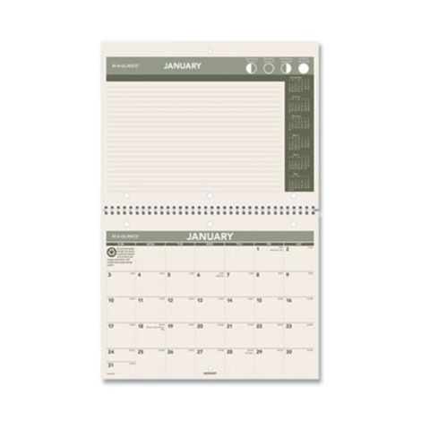 AT-A-GLANCE Recycled Desk/Wall Calendar