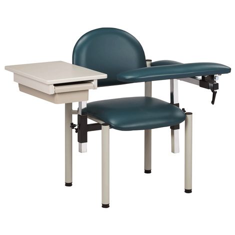 Image of Clinton SC Series Padded Drawing Chair with Padded Flip Arm and Drawer