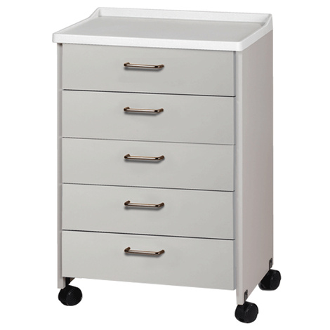 Clinton Molded Top Mobile Equipment Cabinet with Five Drawers