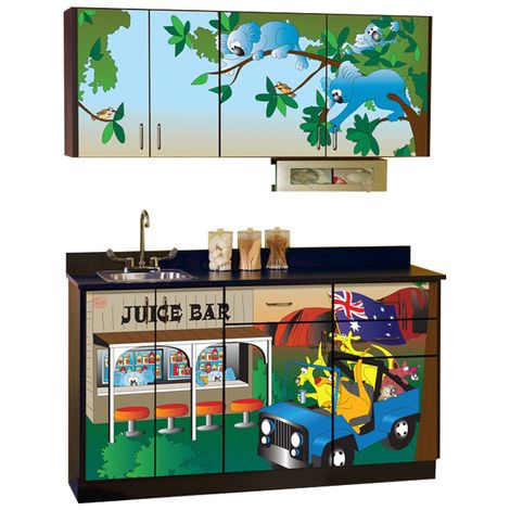 Clinton Pediatric Imagination Series Kangaroo Country Base and Wall Cabinets