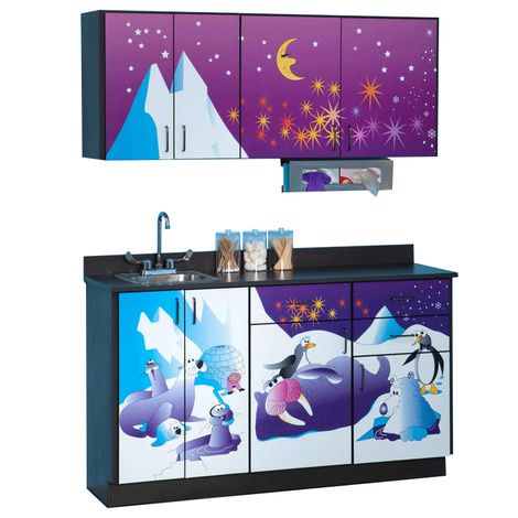 Clinton Pediatric Imagination Series Cool Pals Base and Wall Cabinets