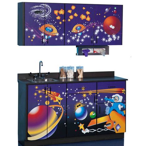 Clinton Pediatric Imagination Series Space Place Base and Wall Cabinets