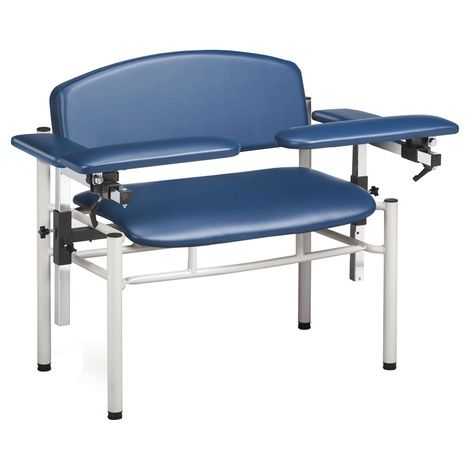 Clinton SC Series Extra-Wide Padded Blood Drawing Chair with Padded Flip Arms