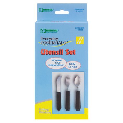 Essential Medical Soft Grip Utensil Set