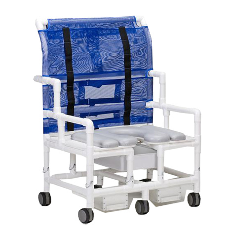 Columbia PVC Hi-Back Bariatric Shower and Commode Chair