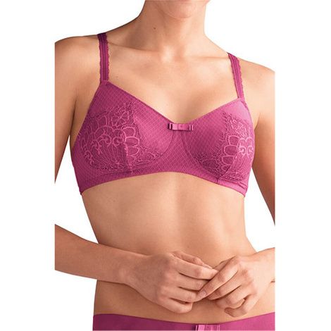 Lace Accent Pocketed Bra Lavender  Mastectomy bra, Bra, Camisole bra