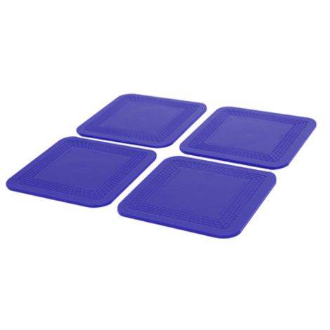 Dycem Non Slip Coaster Set,Silver,4/Pack,50-1670S