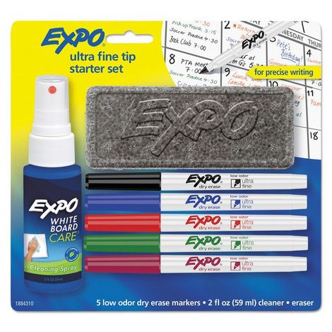 EXPO Low-Odor Dry Erase Marker Starter Set
