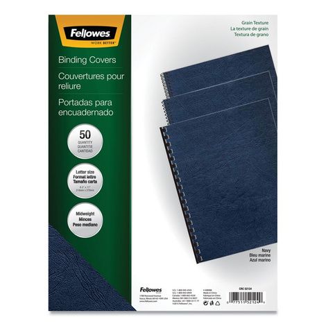 Fellowes Expressions Classic Grain Texture Presentation Covers for Binding Systems