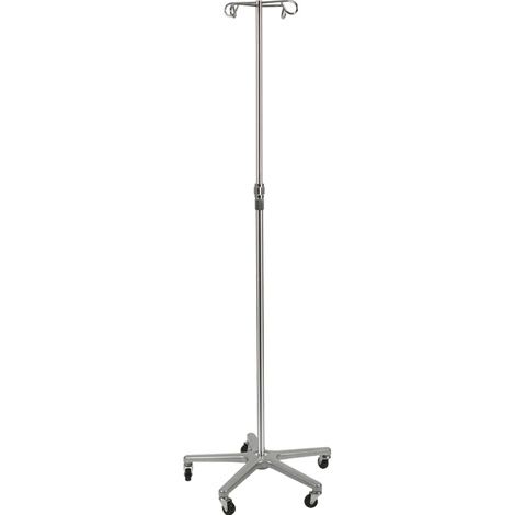 Medline Aluminum Deluxe Five Leg IV Pole