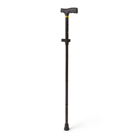 Medline T-Handle Folding Aluminium Cane