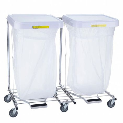 R&B Double Medium Duty Hamper with Foot Pedal