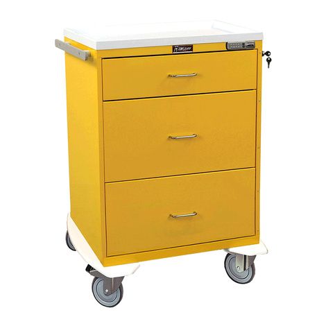 Harloff Classic Line Three Drawer Infection Control Cart