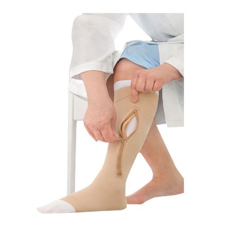 BSN Jobst Ulcercare Open Toe Knee High 40mmHg Zippered Compression ...