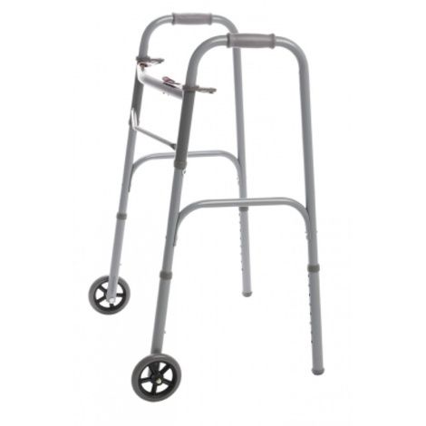 Graham Field Lumex Two-Button Adult Folding Steel Walker