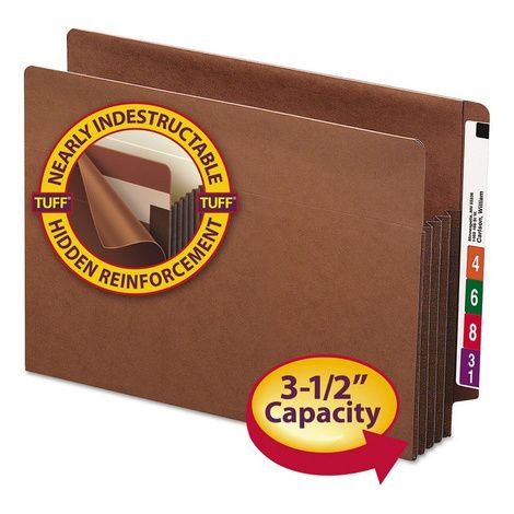 Smead Heavy-Duty Redrope End Tab TUFF Pockets