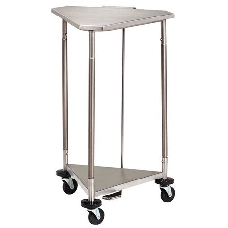 Clinton 18 Inch Stainless Steel Triangular Hamper with Lid