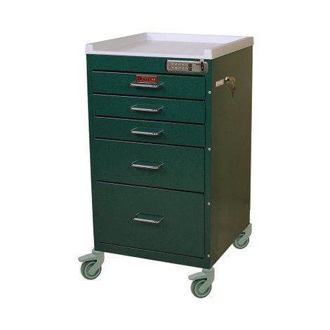 Harloff Mini Line Short Five Drawer Anesthesia Cart