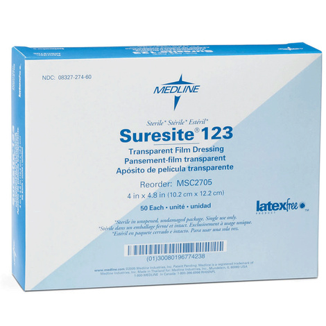 Medline Suresite 123 Transparent Film Dressing