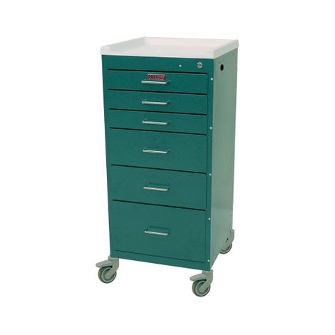 Harloff Mini Line Six Drawer Procedure Cart