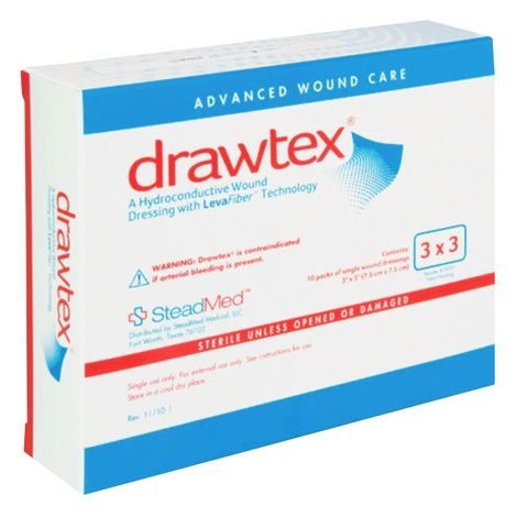 Drawtex Hydroconductive Wound Dressing with Levafiber