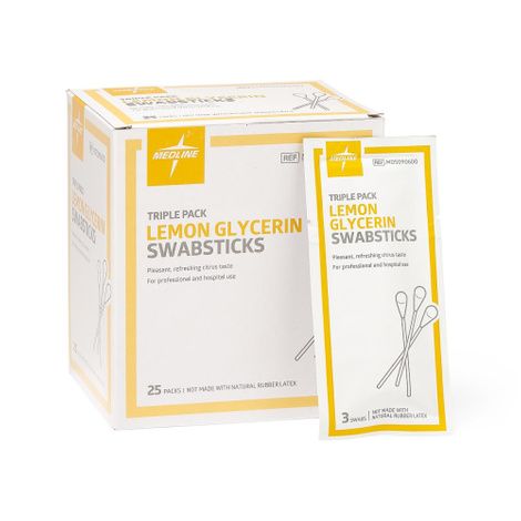 Medline Lemon and Glycerin Swabsticks