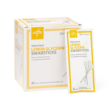 Medline Lemon and Glycerin Swabsticks
