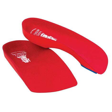 Vasyli Custom Red 3/4th Length High Density Insoles